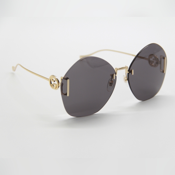 NEW GUCCI GG1203S 002 WOMEN GOLD GRAY SUNGLASSES main image 6